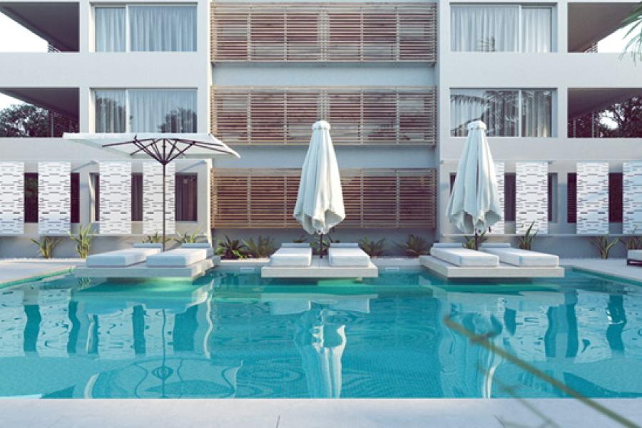 Architecture HoHo exterior views of a swimming pool in a residence in Brazil 